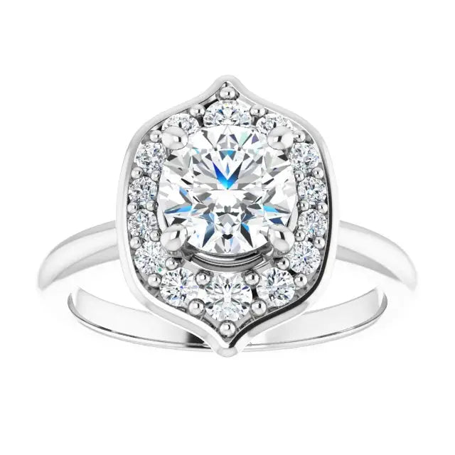 Blooming Pinpoint Flower Engagement Ring Jimmy Leon Fine Jewelry