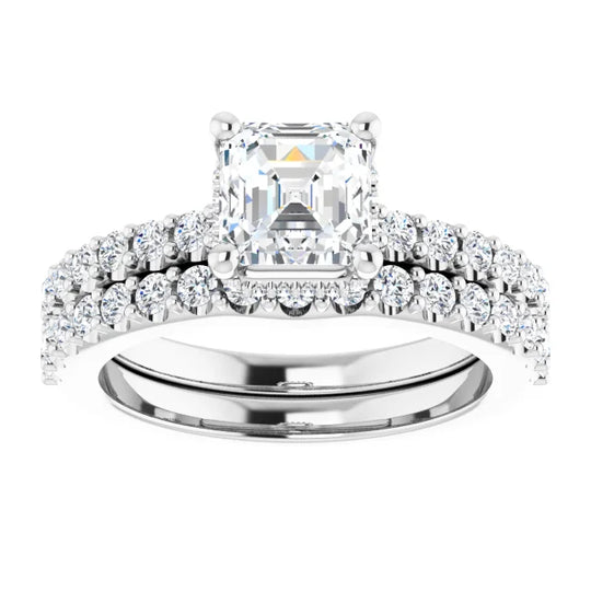 Classic Halo Asscher Diamond Ring Jimmy Leon Fine Jewelry