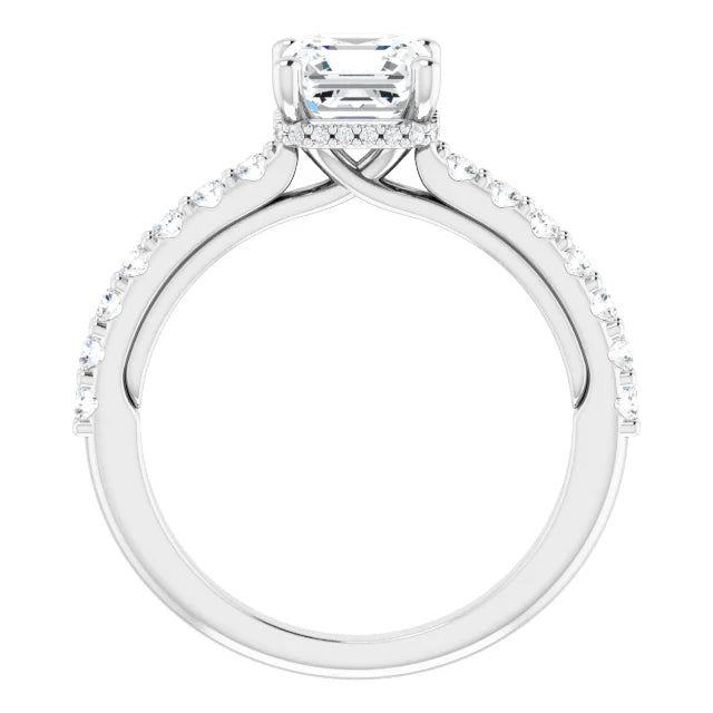 Classic Halo Asscher Diamond Ring Jimmy Leon Fine Jewelry