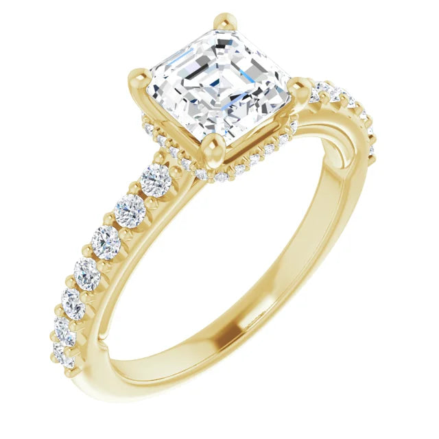 Classic Halo Asscher Diamond Ring Jimmy Leon Fine Jewelry