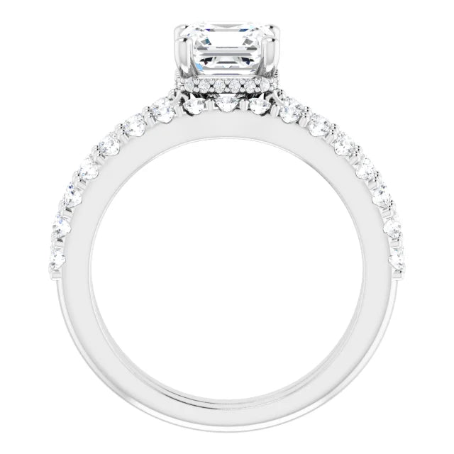 Classic Halo Asscher Diamond Ring Jimmy Leon Fine Jewelry