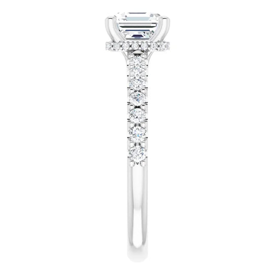 Classic Halo Asscher Diamond Ring Jimmy Leon Fine Jewelry