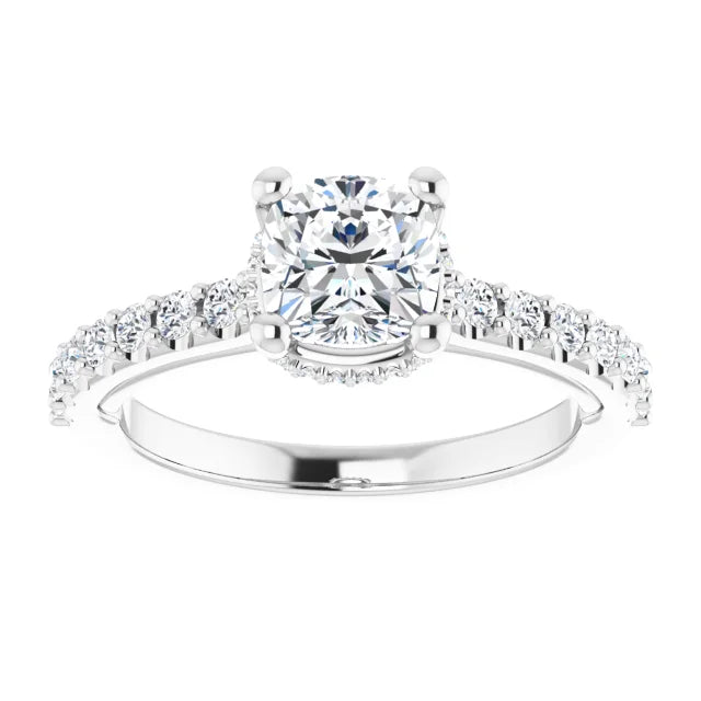 Classic Halo Cushion Diamond Ring Jimmy Leon Fine Jewelry