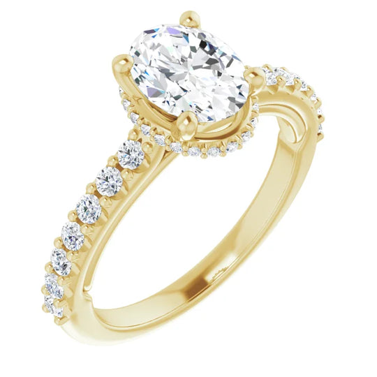 Classic Halo Oval Diamond Ring Jimmy Leon Fine Jewelry