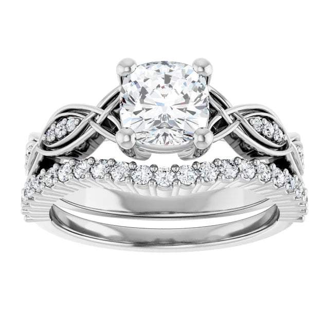 Eternal Love Infinity Cushion Diamond Engagement Ring 1ct+ Jimmy Leon Fine Jewelry