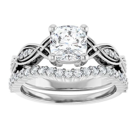 Eternal Love Infinity Cushion Diamond Engagement Ring 1ct+ Jimmy Leon Fine Jewelry