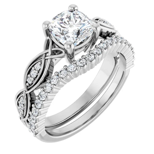 Eternal Love Infinity Cushion Diamond Engagement Ring 1ct+ Jimmy Leon Fine Jewelry