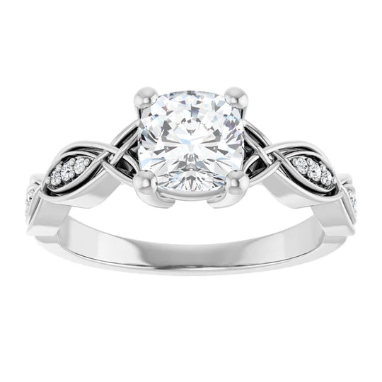 Eternal Love Infinity Cushion Diamond Engagement Ring 1ct+ Jimmy Leon Fine Jewelry