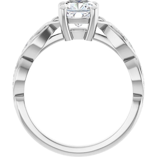 Eternal Love Infinity Cushion Diamond Engagement Ring 1ct+ Jimmy Leon Fine Jewelry