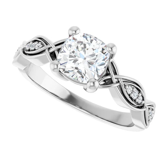 Eternal Love Infinity Cushion Diamond Engagement Ring 1ct+ Jimmy Leon Fine Jewelry