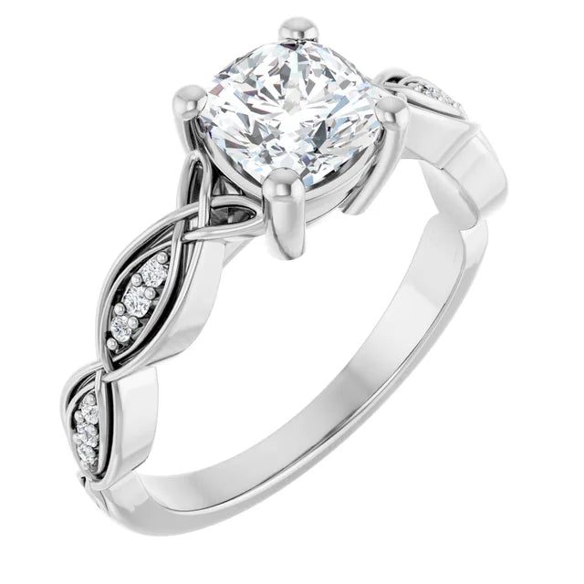 Eternal Love Infinity Cushion Diamond Engagement Ring 1ct+ Jimmy Leon Fine Jewelry