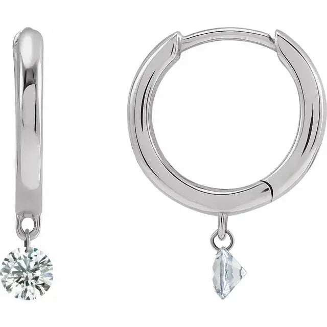 Drilled Natural Diamond Hinged Hoop Earrings Jimmy Leon Fine Jewelry