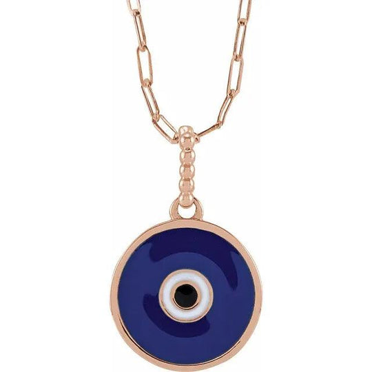 Evil Eye 18" Necklace in 14k Gold - Jimmy Leon Fine Jewelry