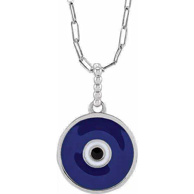 Evil Eye 18" Necklace in 14k Gold - Jimmy Leon Fine Jewelry