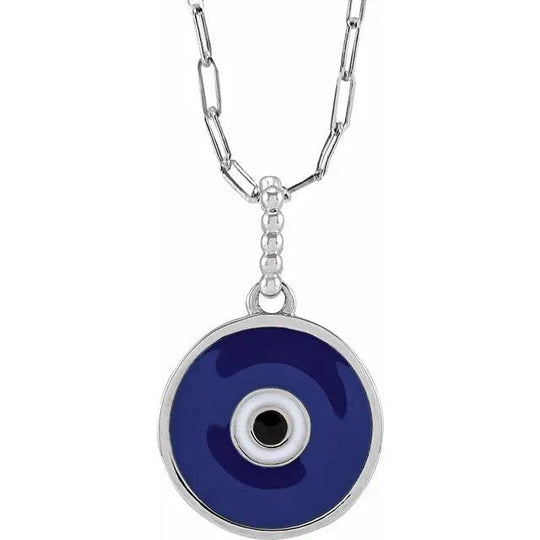 Evil Eye 18" Necklace in 14k Gold - Jimmy Leon Fine Jewelry