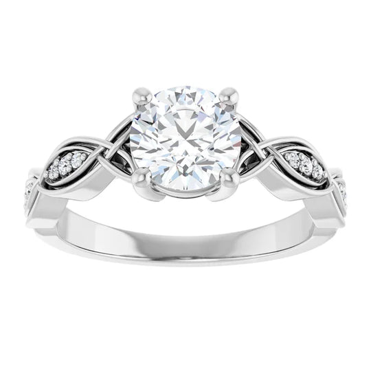 Eternal Love Infinity Round Diamond Engagement Ring 1ct+