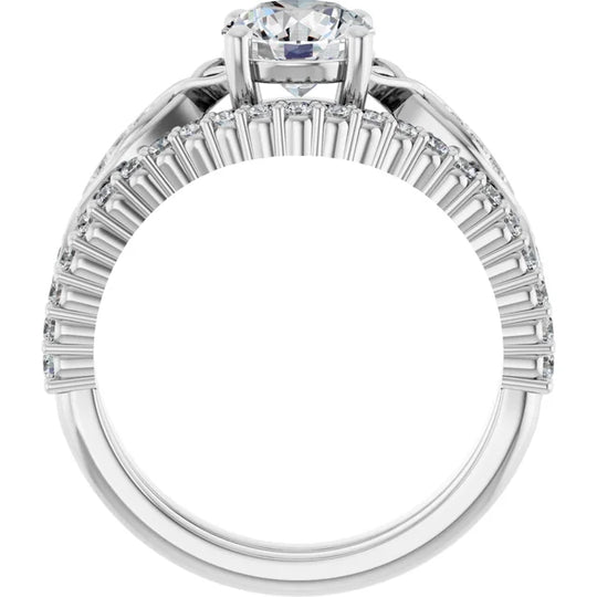 Eternal Love Infinity Round Diamond Engagement Ring 1ct+