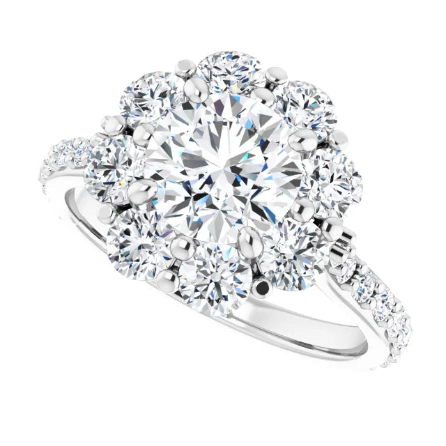 Flower Engagement Ring Jimmy Leon Fine Jewelry