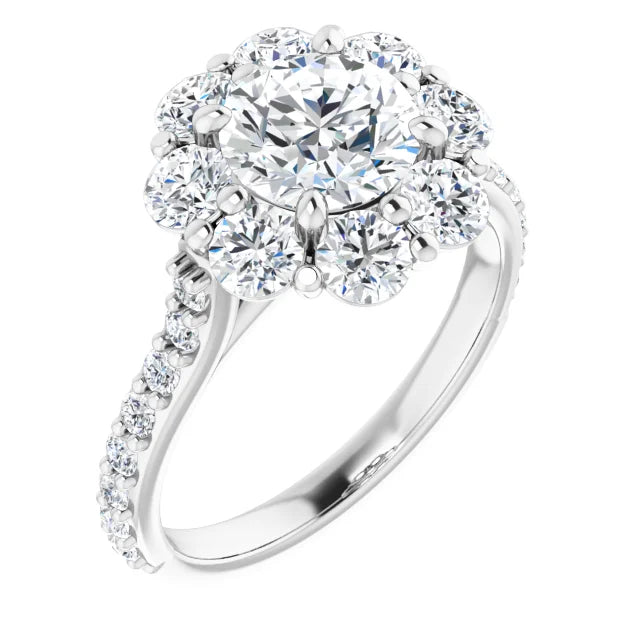 Flower Engagement Ring Jimmy Leon Fine Jewelry