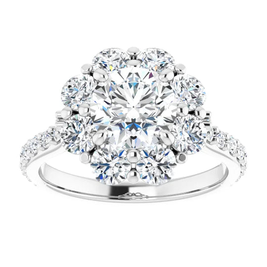 Flower Engagement Ring Jimmy Leon Fine Jewelry