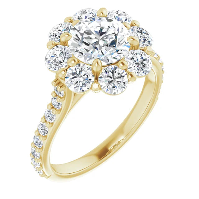 Flower Engagement Ring Jimmy Leon Fine Jewelry