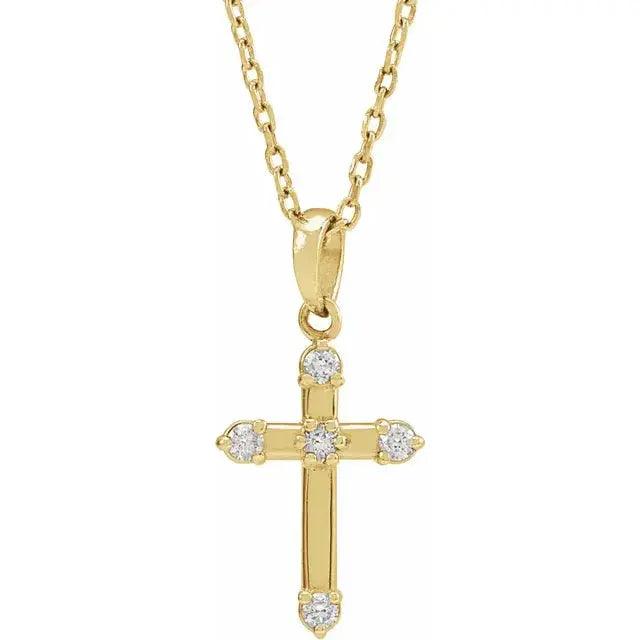Grace Natural Diamonds Cross in 14k Gold Jimmy Leon Fine Jewelry