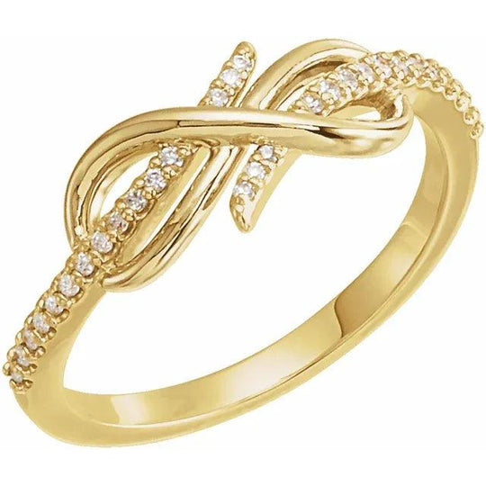 Diamond Infinity Knot Ring - Jimmy Leon Fine Jewelry