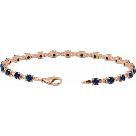 Lily Bracelet with Blue Sapphire - Jimmy Leon Fine Jewelry