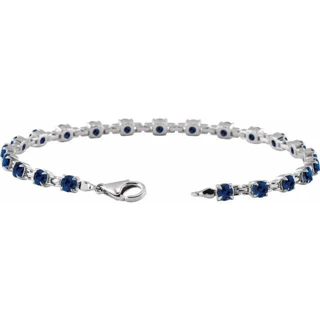 Lily Bracelet with Blue Sapphire - Jimmy Leon Fine Jewelry
