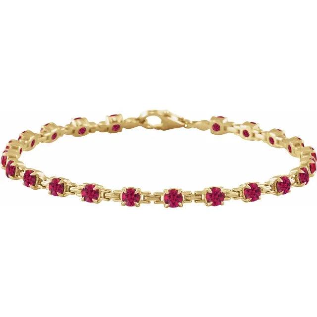 Lily Bracelet with Ruby - Jimmy Leon Fine Jewelry