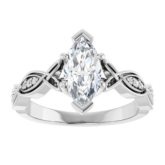 Eternal Love Infinity Marquise Diamond Engagement Ring 1ct+