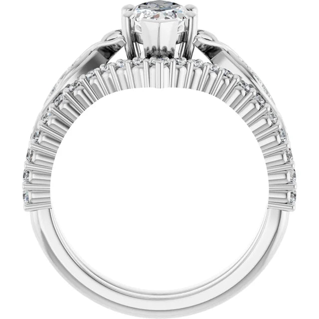 Eternal Love Infinity Marquise Diamond Engagement Ring 1ct+