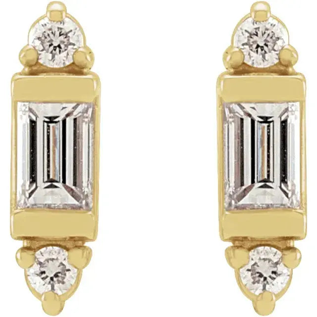 Natural Diamond Accented Earrings 14K Gold Jimmy Leon Fine Jewelry