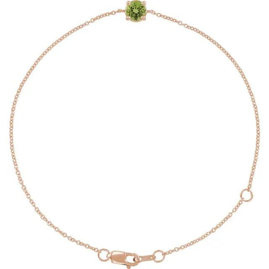 Linas August Birthstone Bracelet with Natural Peridot - Jimmy Leon Fine Jewelry