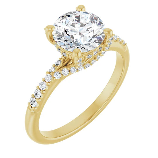 Modern Halo Round Diamond Engagement Ring 1ct+ Jimmy Leon Fine Jewelry