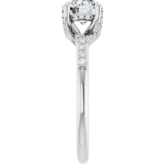 Modern Halo Round Diamond Engagement Ring 1ct+ Jimmy Leon Fine Jewelry