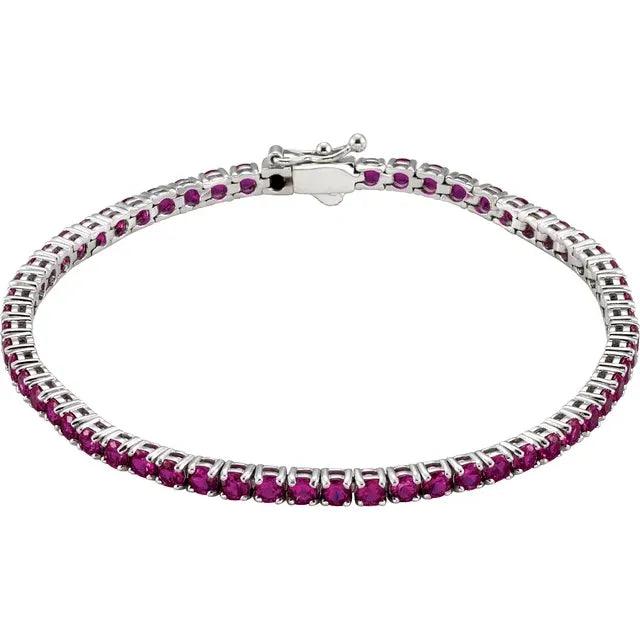 Lab-Grown Ruby Line Bracelet - Jimmy Leon Fine Jewelry