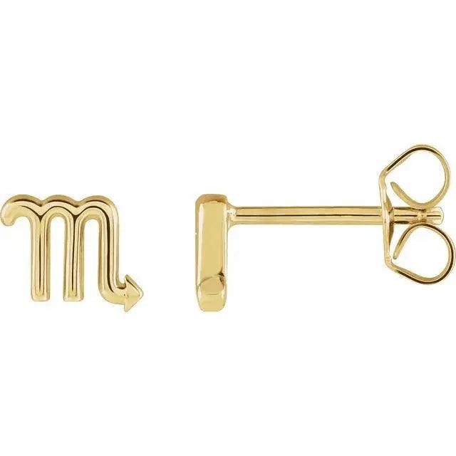 Scorpio Zodiac Earrings in 14k Gold Jimmy Leon Fine Jewelry