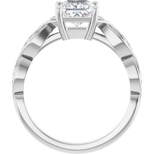 Eternal Love Infinity Square Diamond Engagement Ring 1ct+