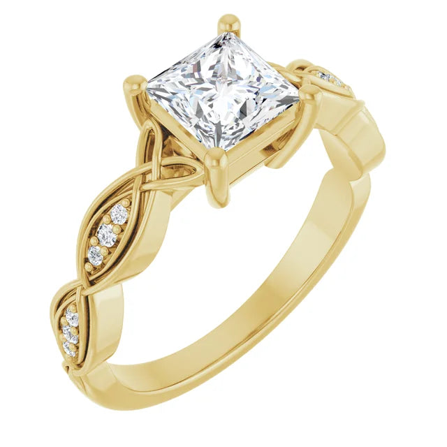 Eternal Love Infinity Square Diamond Engagement Ring 1ct+