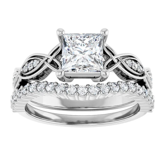 Eternal Love Infinity Square Diamond Engagement Ring 1ct+