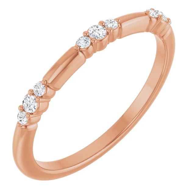 Stationed Diamond Stackable Ring - Jimmy Leon Fine Jewelry