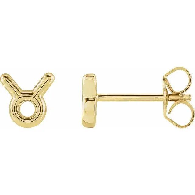 Taurus Zodiac Earrings in 14k Gold Jimmy Leon Fine Jewelry