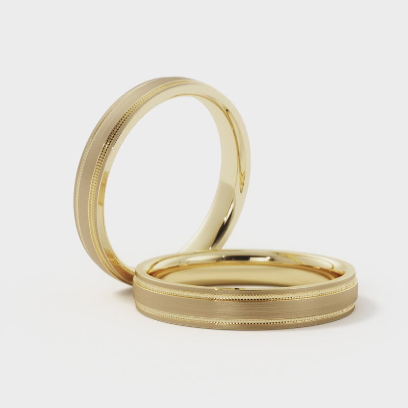 Satin with Milgrain 6mm Wedding Band in 10K Gold