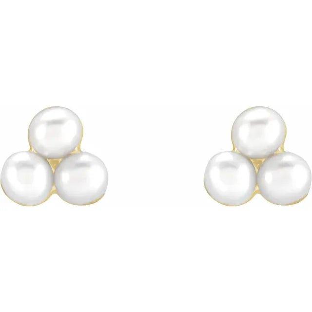 Cluster Pearl Earrings - Jimmy Leon Fine Jewelry