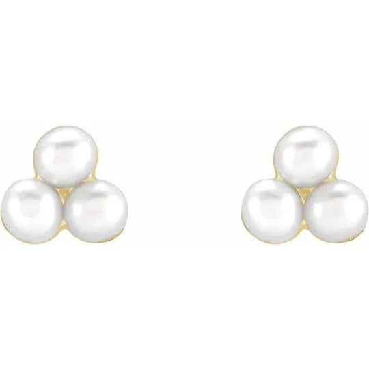 Cluster Pearl Earrings - Jimmy Leon Fine Jewelry