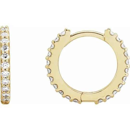 Diamond Hoop Earrings 3/8ct - Jimmy Leon Fine Jewelry