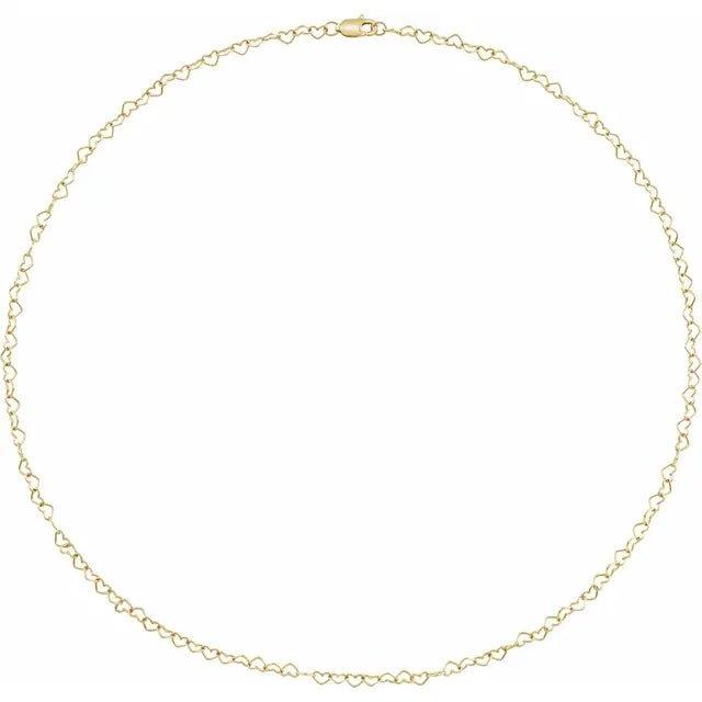 Heart Chain Necklace - Jimmy Leon Fine Jewelry