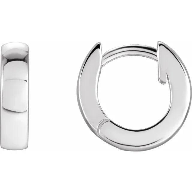 Hinged Hoop Earrings in Silver - Jimmy Leon Fine Jewelry