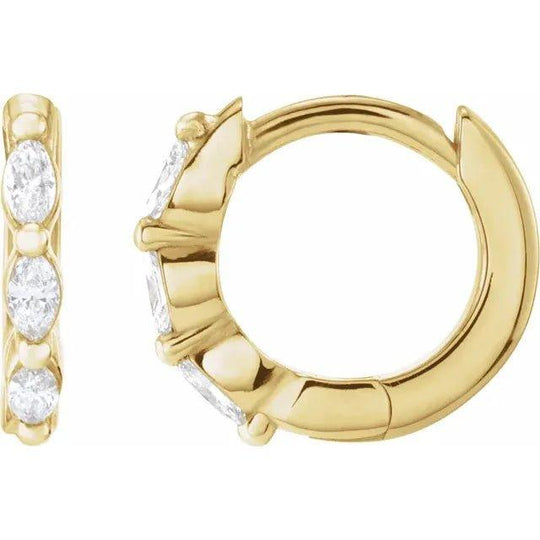 Marquise Diamond Hoop Earrings 10mm - Jimmy Leon Fine Jewelry